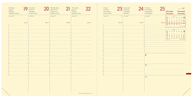Executive Prestige Diary Refill Section (SPANISH/ CATALAN/ PORTUGUESE/ ENGLISH) 2026