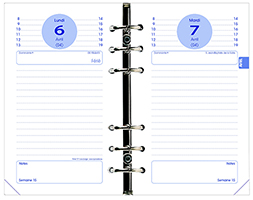 Timer 17 One Day to a Page Academic Refill (FRENCH) 2025-26