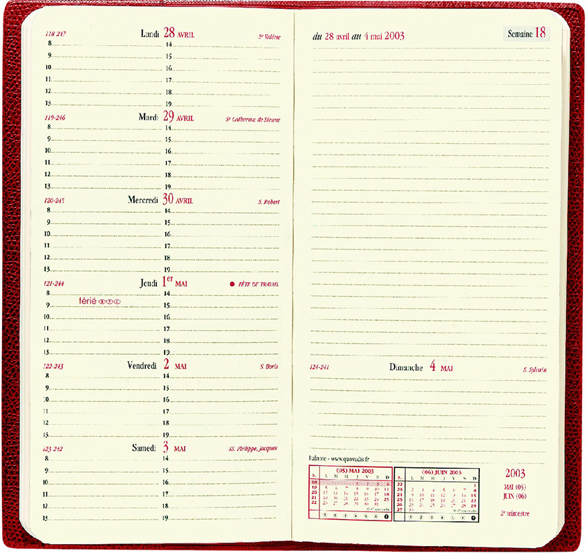 Italnote Diary Refill (FRENCH) 2023